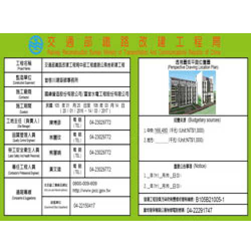 交通部鐵改告示牌局